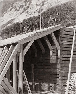 Engineers Collection: Snow shed Canadian Pacific Railway, Canada c. 1890