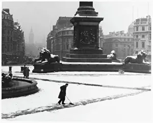 Snow Trafalgar Square