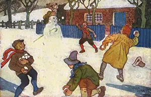 Snowballing Prints: Snowballing Snowman /