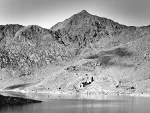 Alan Gallery: Snowdon from the east showing a derelict mine, Wales