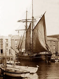 Snowflake Prints: Snowflake of Runcorn sailing boat in Mevagissey harbour