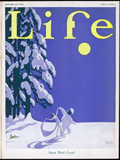 Magazine Covers Collection: Snowman Dancing 1924
