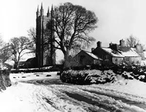 Moor Prints: Snowy English Village