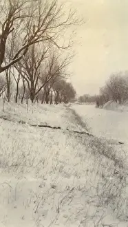 Tientsin Prints: Snowy field in Tientsin (Tianjin), China