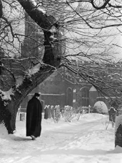 Communion Prints: Snowy Morning Service