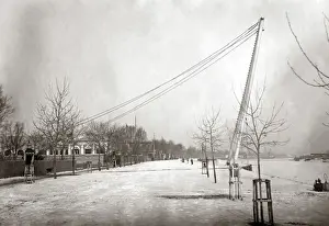 Snowy Prints: Snowy scene, Tientsin (Tianjin) China, circa 1880s