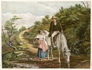 Social / Horse & Rider 19C