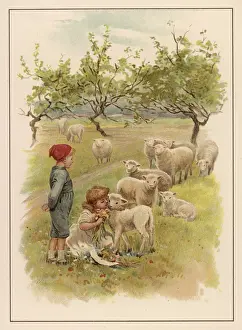 Lambs Prints: SOCIAL / KIDS & LAMBS 1891 SOCIAL / KIDS & LAMBS 1891