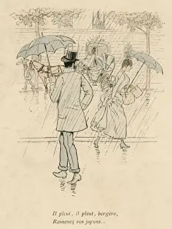 Notices Prints: Social / Paris Rain 1890
