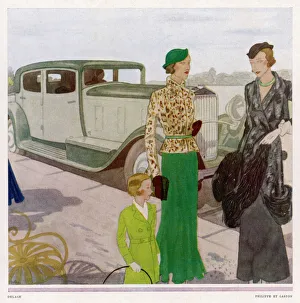Delage Collection: Social / Women, Girl & Car