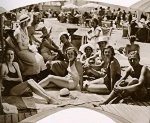 Resorts Collection: Society on the beach at Biarritz