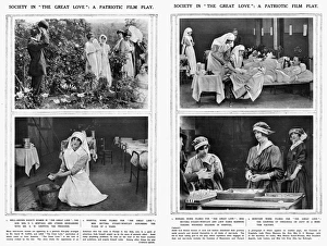 Drogheda Gallery: Society ladies in The Great Love - patriotic war film, WW1