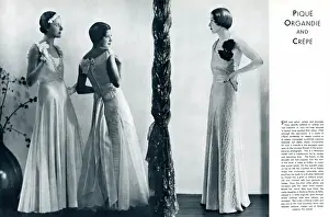 Organdie Prints: Three society models by Madame Yevonde