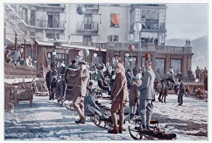 Resorts Collection: Society in the snow at Davos, 1926