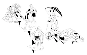 Images Dated 9th October 2015: Society sunbathing at Eden Roc, French Riviera