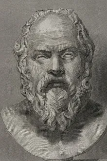 Civilisation Prints: Socrates (469 BC - 399 BC). Greek philosopher. Portrait