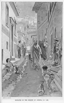 Socrates in an Athens street