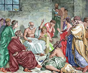 Sentenced Prints: Socrates (c 469399 BC). Classical Greek Athenian philosophe
