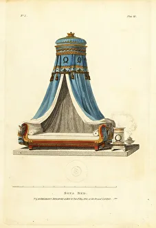 Furnishings Prints: Sofa or French bed, 1809