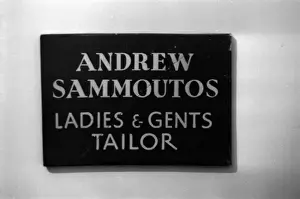 Gents Prints: Soho, London - sign for Ladies & Gents Tailor
