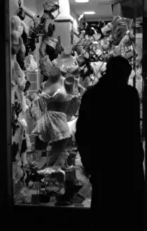 Knickers Prints: Soho, London - window display of lingerie