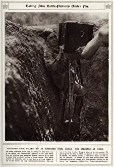 Operators Prints: Soldier filming in trench 1916