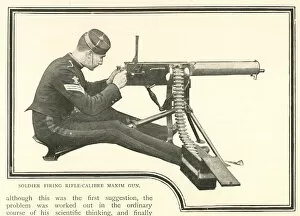Sleeve Gallery: Soldier firing rifle-calibre Maxim Gun