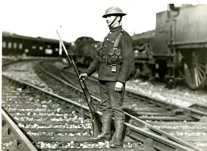 Guarding Prints: Soldier guarding GWR railway line at Slough
