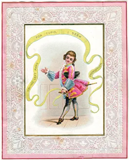 Images Dated 22nd June 2018: Soldier home from the war on a Valentine card