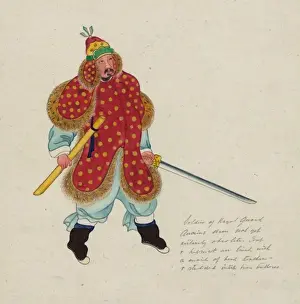Soldier of the Royal Guard. Ancient dress not yet entirely o