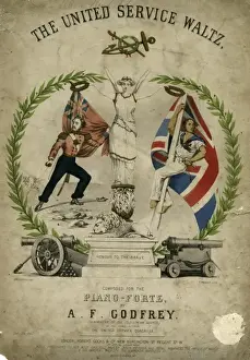 Honoured Prints: Soldier and sailor, United Service Waltz music cover