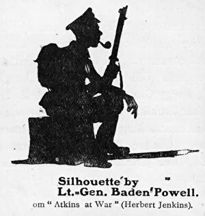 Images Dated 18th April 2016: Soldier silhouette by Robert Baden Powell, WW1