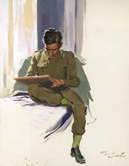 Sketching Prints: Soldier, World War II by David Wright