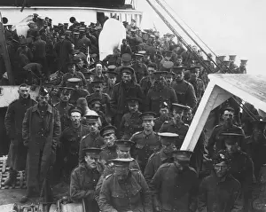 Soldiers on board SS Lake Michigan, WW1