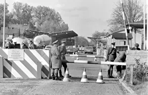 Soldiers at a checkpoint, East Berlin, Germany