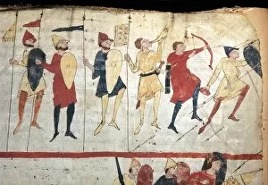 Apocalypse Collection: Detail of soldiers in Commentarius in Apocalypsim