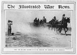 Galloping Prints: Soldiers galloping up to the firing-line in the Dardanelles