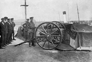 Guarding Prints: Soldiers guard Tilbury Docks at the outbreak of WWI