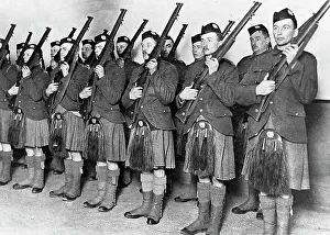 Soldiers of the London Scottish Regiment during WW1