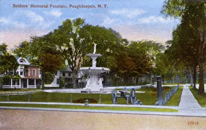 Images Dated 6th November 2018: Soldiers Memorial Fountain, Poughkeepsie, NY State, USA