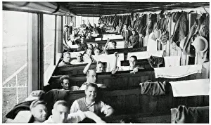 Quarters Prints: Soldiers in their quarters at a racecourse, September 1939
