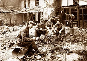 Soldiers resting at Ypres during the First World War