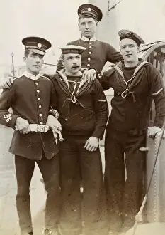 Two soldiers, two sailors