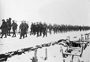 Images Dated 22nd May 2014: Soldiers in snow on the Western Front, WW1