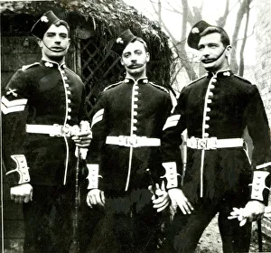 Images Dated 2nd January 2019: Three soldiers in walking out uniform
