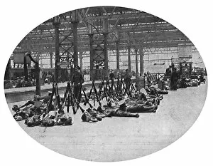 Mobilization Collection: Soldiers at Waterloo Station