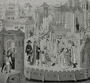 Appointed Prints: Solemn reception of a bishop. Arrival of Gaugericus