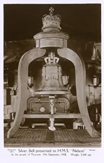 Tyneside Prints: A solid silver bell presented to the HMS Nelson