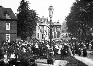 Midlands Prints: Solihull Park Road Empire Day early 1900s
