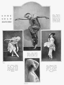 Audrey Prints: Four solo dancers, December 1923